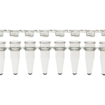 Combo Pack 8-strip PCR tubes + flat caps, Clear/ 125 strips